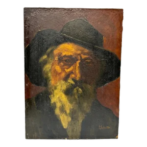 Paul Schoutten (1860-1922) Portrait, Painting of Elderly Gentleman With Beard