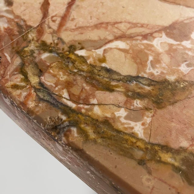 Italian Charles X Style Wood and Pink Marble Round Dining Table, 1930s For Sale - Image 12 of 18