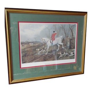Vintage t.n.h. Walsh and e.g. Hester Engraving Fox Hunting Print “Drawn Blank” For Sale
