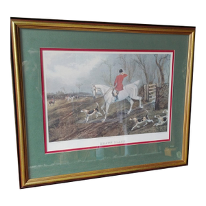 Vintage t.n.h. Walsh and e.g. Hester Engraving Fox Hunting Print “Drawn Blank”