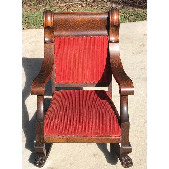 Antique Claw Foot Rocking Chair Chairish