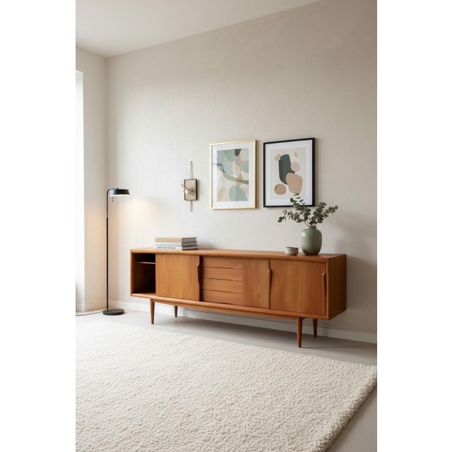 Vintage Sideboard in Teak by Axel Christensen for Omann Jun, 1960s For Sale - Image 15 of 18