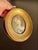 Italian Miniature Oval Gilded Wooden Framed Antique Signed Painting Portrait of Marie Antoinette or a Royal Lady For Sale - Image 4 of 15