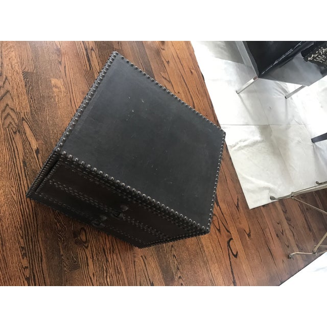 1980s Moroccan Leather Chest Vintage For Sale In Los Angeles - Image 6 of 8