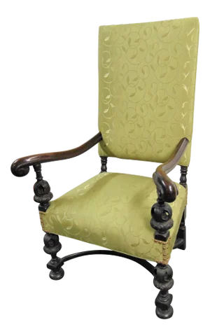 Victorian Carved Oak Throne Style Chair