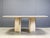 Hollywood Regency Vintage Italian Travertine and Brass Dining Table, 1970s For Sale - Image 3 of 7