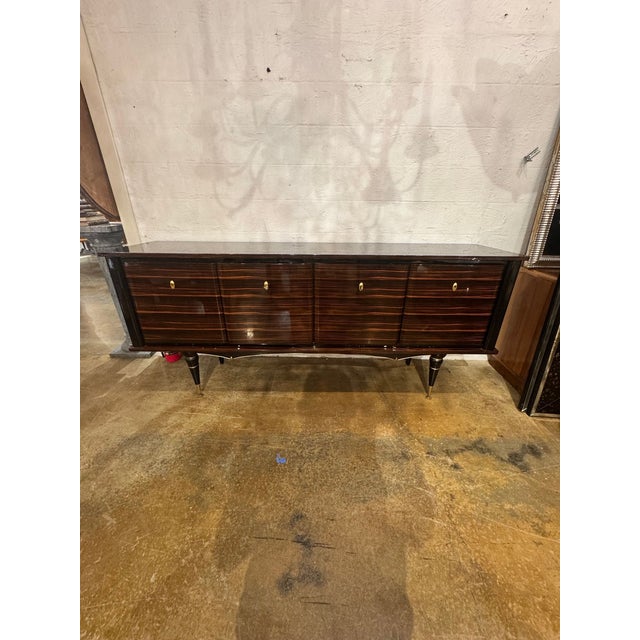 Art Deco French Art Deco Macassar Wood Sideboard For Sale - Image 3 of 14