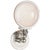 Boston Head Light Sconce in Polished Nickel with White Glass Designer: Chapman & Myers Height: 11.5" Extension: 6.25"...