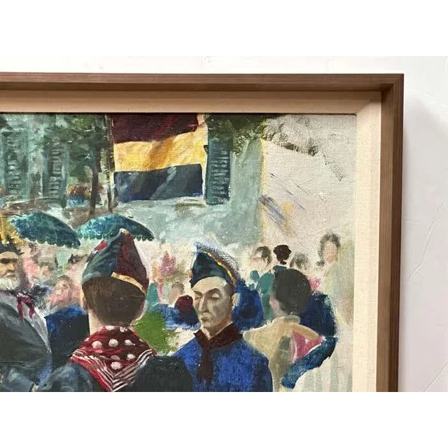 Paint "Military Joy" - Oil Painting of Soldiers of the Kingdom of Croatia-Slavonia For Sale - Image 7 of 7