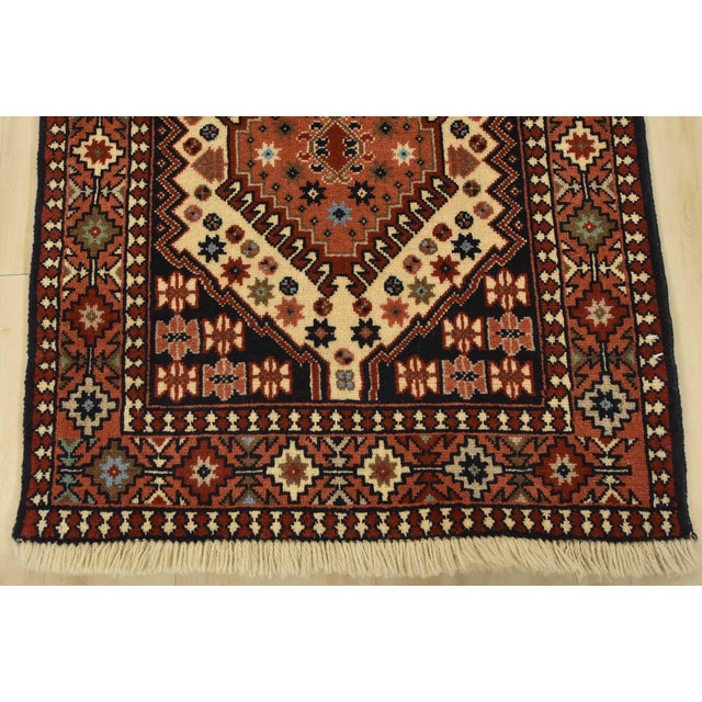 Yalameh Runner 2’1” X 9’3” Ivory Wool Vintage Tribal Hand-Knotted Rug For Sale - Image 10 of 13