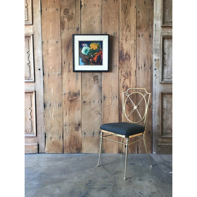 Abstract Vintage Mid-Century R. Young "The Dahlia" Framed Painting For Sale - Image 3 of 9