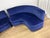 Curved Sofas in Blue Velvet with Brass Base, 1990s, Set of 2 For Sale - Image 4 of 9