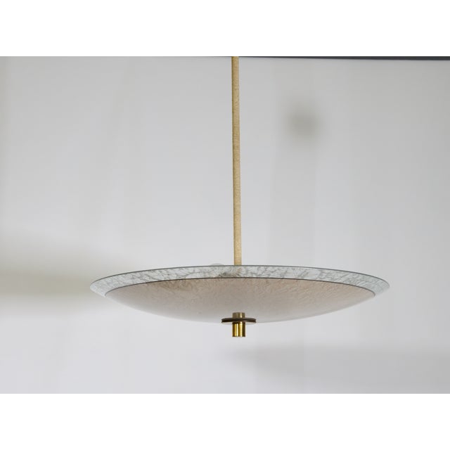 Mid-Century Three-Light Ceiling Lamp in Textured Glass, 1950s For Sale - Image 16 of 16
