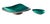 From the “Color Clad line” in an Emerald green “color-glazed” or enamel-lined interior with a Silver plate exterior....