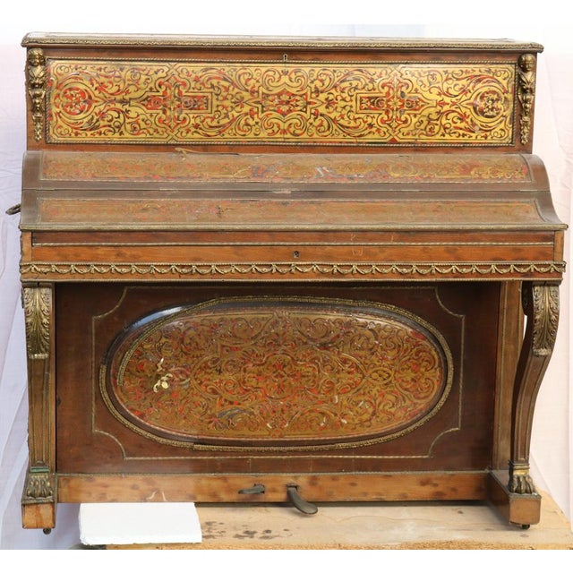19th Century Boulle Vertical Piano For Sale - Image 6 of 17