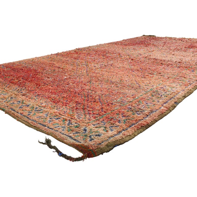 21875 Vintage Beni M'Guild Moroccan Rug, 06'04 x 11'09. The Eternal Embrace: A Vintage Beni M'Guild Moroccan Masterpiece...