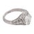 1920s Art Deco Gia 1.21 Carat Diamond Platinum Engagement Ring, Size 4.75 For Sale - Image 4 of 6