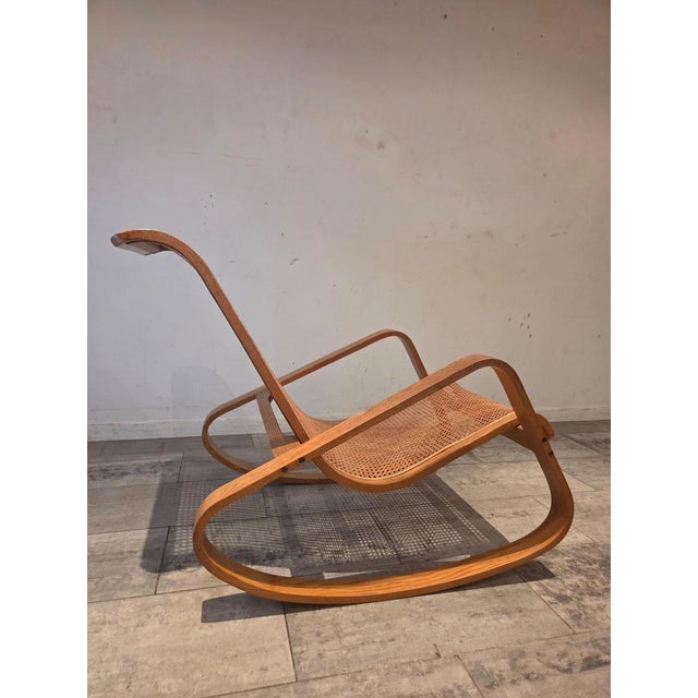 1970s Vintage Dondolo Rocking Chair by Luigi Crassevig, Italy, 1970s For Sale - Image 5 of 10