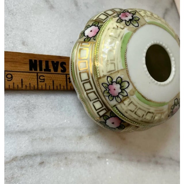 Antique Nippon Porcelain Hair Receiver. For Sale - Image 9 of 12
