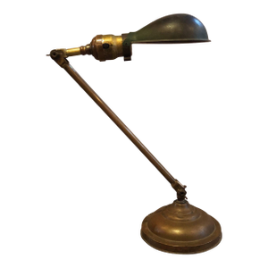 1920s Industrial Articulating Brass Desk Lamp by Faries