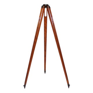 Vintage Dietzgen Wooden Surveying Transit Level Tripod For Sale