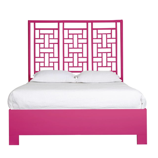 Coastal Ohana Bed Queen - Bright Pink For Sale - Image 3 of 3