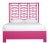 Coastal Ohana Bed Queen - Bright Pink For Sale - Image 3 of 3