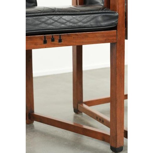 Vintage Art Deco Dining Chairs in Black Leather from Schuitema, Set of 2 For Sale - Image 13 of 15