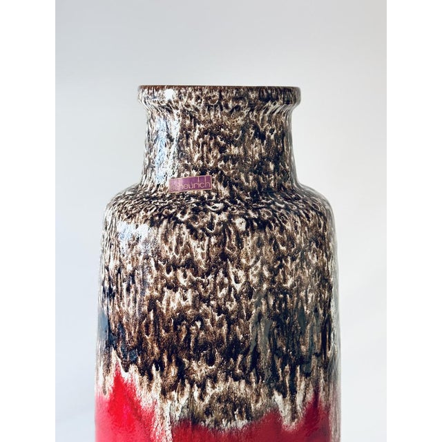 Mid-Century Modern Large Model 211-53 Fat Lava Floor Vase from Scheurich Keramik, 1960s For Sale - Image 3 of 8
