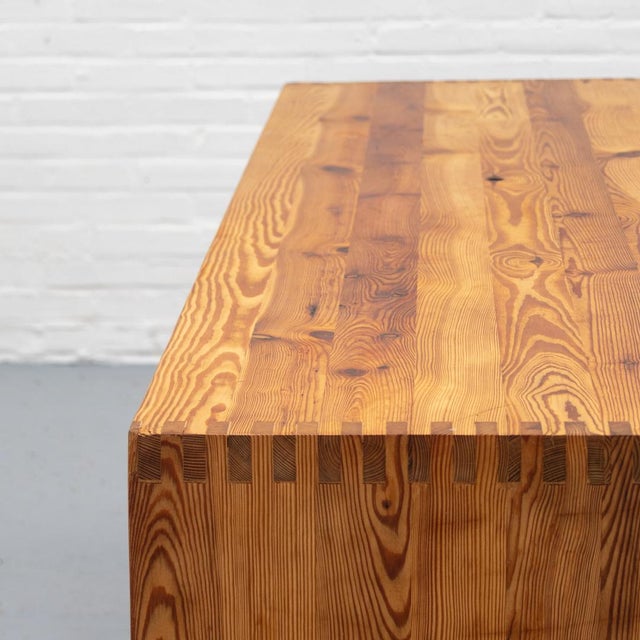 Wood Pine Dining Table by Ate Van Apeldoorn for Houtwerk Hattem, 1970s For Sale - Image 7 of 16