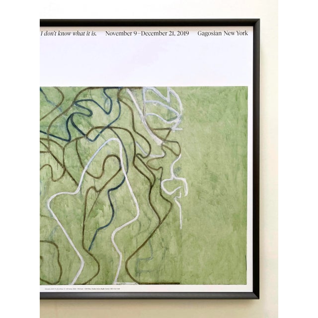 Mid-Century Modern Brice Marden Lithograph Print Abstract Expressionist " Elevation " Framed Minimalist Exhibition Poster For Sale - Image 3 of 13