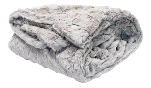Dove Gray Faux Fur Minky Throw (60" X 84")