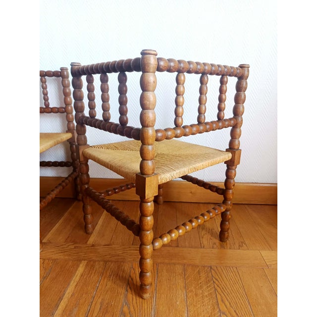 Brown Vintage Dutch Bobbin Chairs, 1920s, Set of 2 For Sale - Image 8 of 11