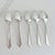 Set of 5 silverplated demitasse spoons, small size good for coffee or tea, marked “Wilshire Silver Plate” on back....