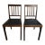 Set of 2 Vintage Airstream Leg-O-Matic Lorraine Pair of Folding Chairs Walnut and Black Vinyl For Sale