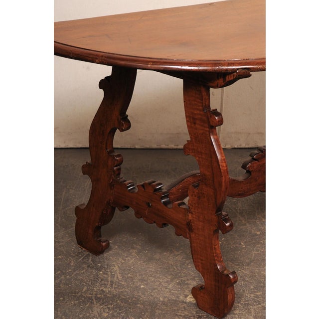 Early 19th C Italian Demi Lunes- Great Legs - a Pair For Sale - Image 10 of 11