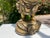 Wood Patinated Wooden Buddha Sculpture in Gilt Color For Sale - Image 7 of 11