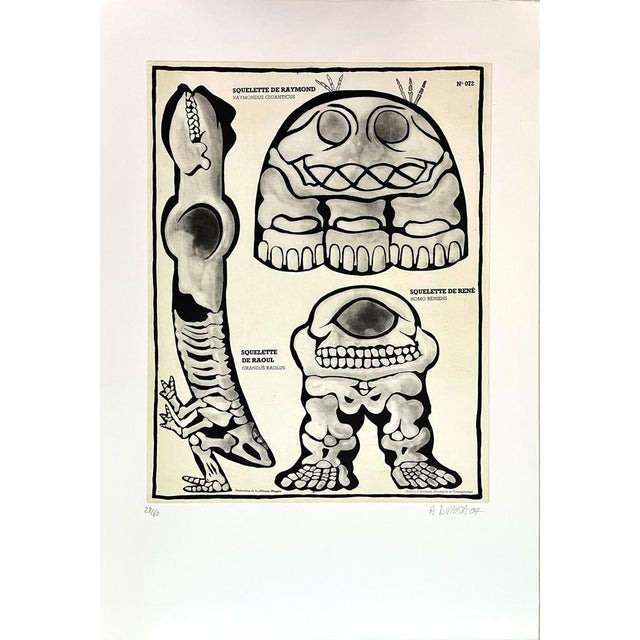 Herve Di Rosa Raymond's Skeleton Original etching on Rives vellum Signed in pencil and numbered 28/60 Publisher: Robert...
