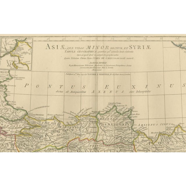 Antique Map of Asia Minor with Levant Anatolia, Syria and Cyprus, 1818 For Sale - Image 3 of 10