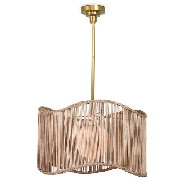 Regina Andrew Nimes Drum Pendant, Natural For Sale In Detroit - Image 6 of 6