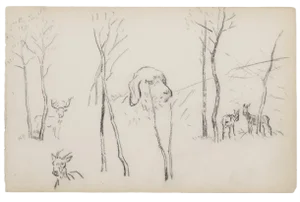 Brissot de Warville, In The Countryside, 19th Century, Pencil