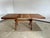 Early 20th Century German Brutalist Tyrolean Swiss Alpine Style Tiger Oak Trestle Dining Table For Sale In Tampa - Image 6 of 12