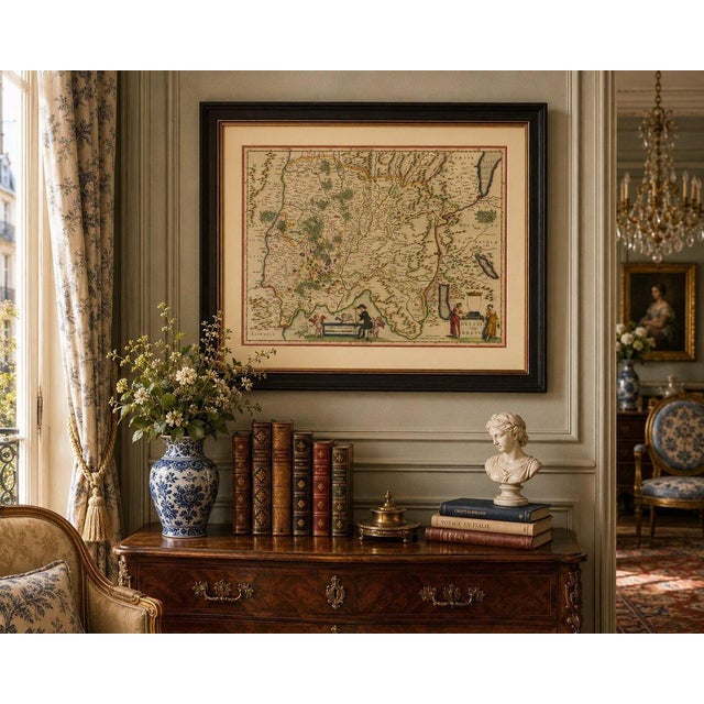 Antique Blaeu Map of Bresse & Dombes, Eastern France – Hand-Colored c.1642 This attractive and finely engraved map depicts...