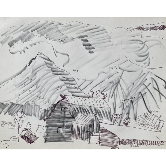 1960s Frank Wallace Pleasant Valley Vermont Mountain Landscape For Sale - Image 4 of 4
