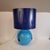 Art Deco Table Lamp in Blue Glass Sphere from Charles Schneider Workshop, France, 1940s For Sale - Image 6 of 18