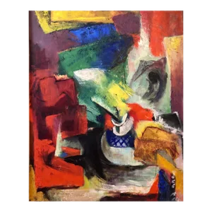 Beulah Stevenson, Beulah Stevenson 1950s Abstract Expressionism American Woman Artist Oil Painting, 1955