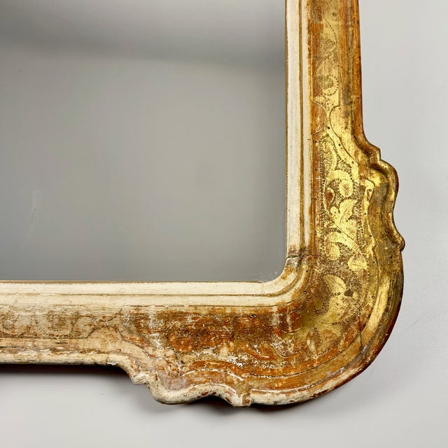 Antique Gilded Carved Wood Wall Mirror, 19th Century For Sale - Image 4 of 10