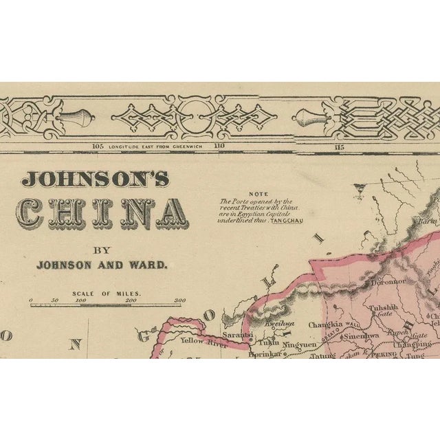 Johnson's China Map with Canton Inset, 1864 For Sale - Image 9 of 10