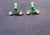 Approximately 2.0 Carat Round Natural Emerald and Natural Diamond Stud Post Earrings 14 Karat Yellow Gold Two Emeralds...
