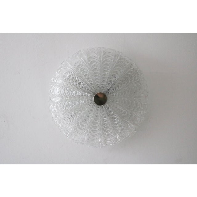Mid-Century Modern Mid-Century Crystal Glass Ceiling Lamp from Hillebrand, 1960s For Sale - Image 3 of 11